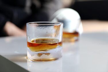 Набір склянок для віскі LIITON American Peaks Kristall, 4 шт., 300 мл, важкі, морозостійкі, ідеальний подарунок для чоловіків