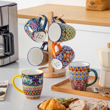 Набір кавових чашок Vancasso 6 шт., SIMI, 360 мл, порцеляна, чайний сервіз, 6 персон