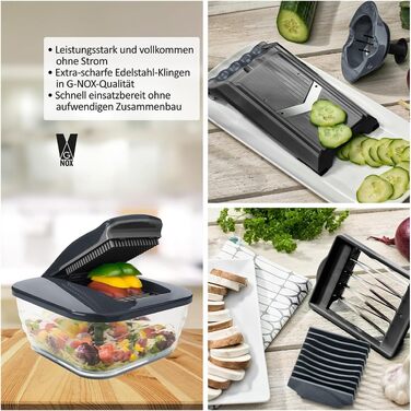 Набір Nicer Dicer для нарізки овочів 15 в 1, нарізник для овочів, цибулі, салату, кубиків, картоплі фрі, хвилястий ніж, подрібнювач для фруктів та овочів, кухонний аксесуар сірого кольору