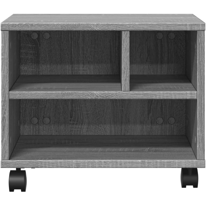 Підставка для принтера на колесах з полицями, білий ДСП, для офісу та дому (Грау Сонома)