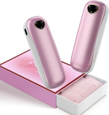 Електричні грілки для рук Funme® OT95 (Рожеве золото) 10000mAh - 2 шт. USB Powerbank, 60°C, для жінок, ідеальні для активного відпочинку