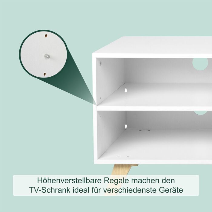 ТВ-тумба Relaxdays з металевим каркасом та 6 відділеннями