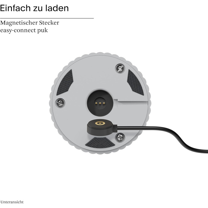 LED лампа SIGOR Nuflair на акумуляторі з вазою для квітів, IP54, 24 см, 12 годин роботи, сірий колір