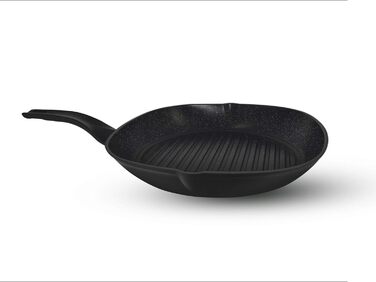 Сковорода-гриль Moneta Nova 28 см, алюміній, чорна (60 символів)