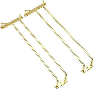 Тримач для келихів RedDreamer, 4 шт., нержавіюча сталь, для шафи, кухні, бару, 27.7 см (14 дюймів), золотий