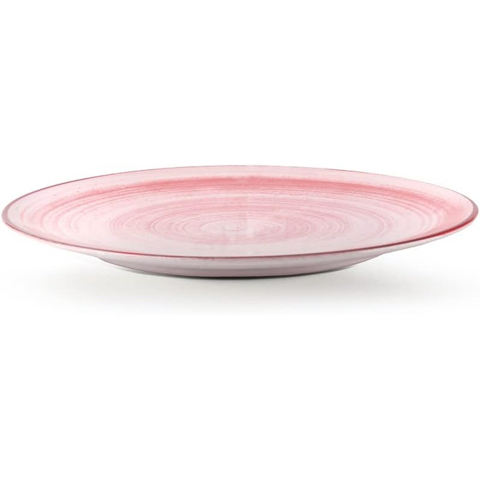 Тарілка для сніданку Konsimo 6P - Набір з 6 тарілок для торта - Десертні тарілки керамічні - Тарілки LINARI Modern 20см - Корал