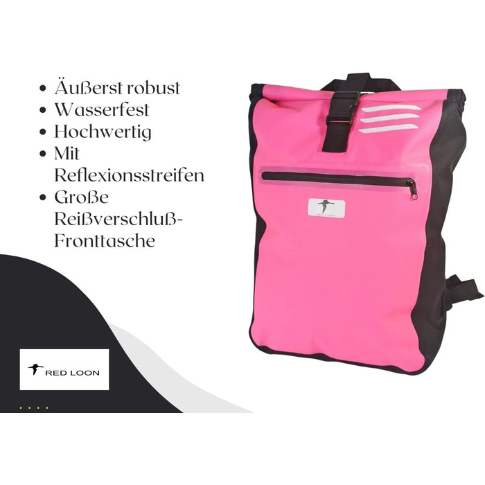 Кур'єрський рюкзак Red Loon Кур'єрська сумка Сумка-месенджер Вантажівка Брезентовий рюкзак Рюкзак Messenger Рюкзак рожевий