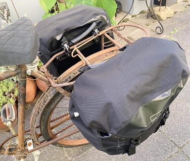 Задній Pannier eBike - Упаковка для велосипеда - Кофр для багажника Водонепроникний - Кофр - Задній кофр - Багажна полиця - Багажний бокс - Брезент для вантажівки Pro Plus, 2 шт.