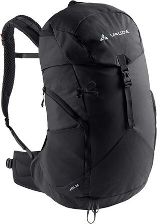 Похідний рюкзак з вентиляцією на спині - з дощовиком - 24 літри (один розмір підходить всім, чорний), 24-