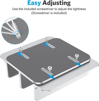 Підставка для ноутбука OMOTON, регульована, для MacBook Air/Pro (до 17.3 дюймів), срібна