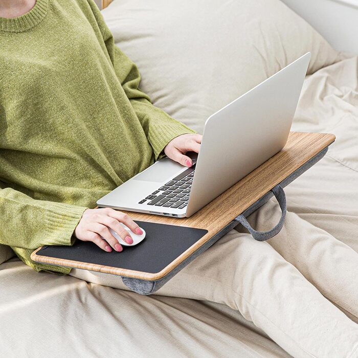 Підставка для ноутбука на колінах, L, з подушкою, для дому/офісу, 17 дюймів, 30.5 x 57 x 4.5 см, деревоподібний дизайн