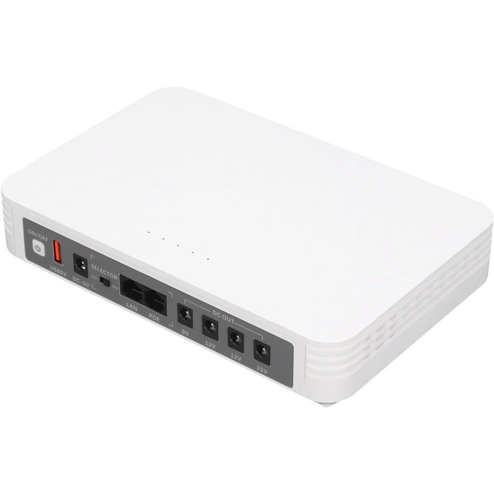 Mini UPS 8000mAh з голосовим підключенням, DC 5V 9V 12V POE 15V 24V, USB 5V 2A, захист від перенапруги, блок живлення для роутерів, модемів, камер (EU-штекер)