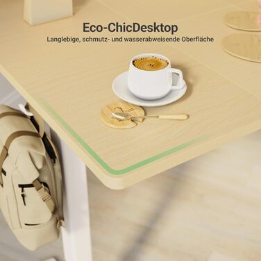 Регульований стіл Claiks з підняттям, 80 кг, 3 пам'ять, для дому/офісу, білий (180 x 80 см, бежевий)