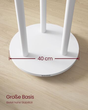 Стійка для одягу VASAGLE з 11 гачками та 3 полицями, набір для передпокою, спальні, вітальні, RCR023B01 (Хмарний білий)