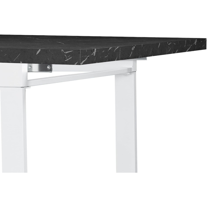 Розсувний обідній стіл B&D Home Anna | 120-160 x 80 см | на 4-6 осіб | стіл для кухні/їдальні | Texas-Eiche | чорне металеве підстав'я | скандинавський/індустріальний дизайн