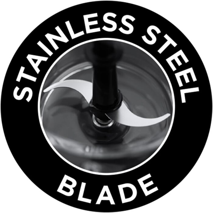 Подрібнювач Russell Hobbs Desire Mini для овочів та цибулі, 500 мл, скляна чаша, матовий чорний, 200 Вт, 24662