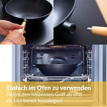 Чавунний вок Chefarone з емальованим покриттям - чавунна сковорода індукційна 28 см