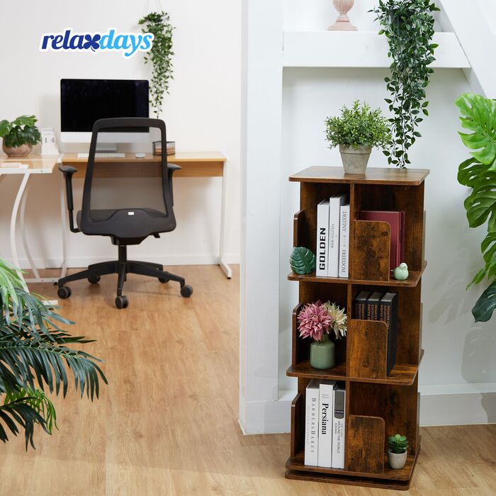 Стелаж для книг Relaxdays у стилі індустріального дизайну