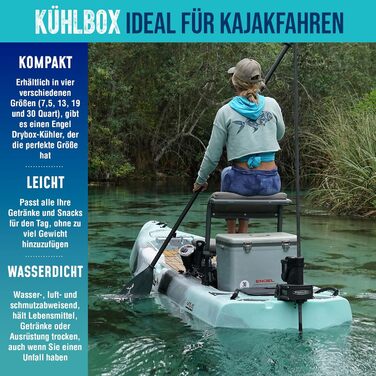 Термобокс ENGEL 30qt (28.4л) герметичний, портативний для кемпінгу, пікніка, туризму - охолоджувач без електрики, колір: блакитний