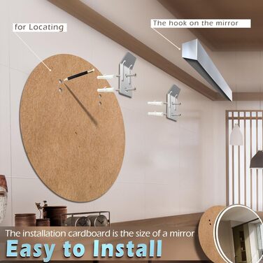 LED дзеркало для ванної кімнати KWW 80 см з регулюванням кольору, протитуманне, диммер, сенсорне керування