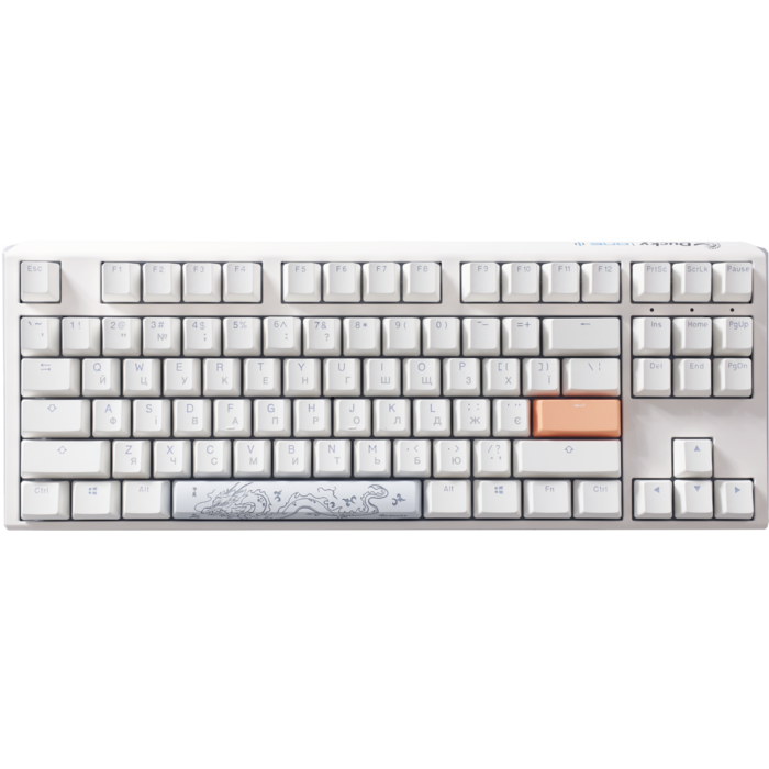 Механічна клавіатура Ducky One 3 TKL Cherry MX Blue RGB White UA