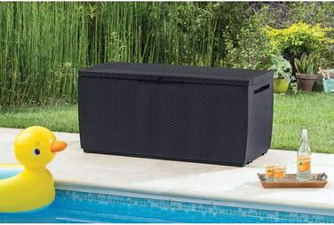 Скриня для саду Keter Capri 305л, сіра - водонепроникна коробка для зберігання подушок, інструментів, іграшок