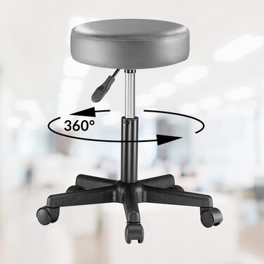 Стілець на коліщатках Casaria регульований по висоті 10 см з набиванням 360 Поворотний офісний стілець висотою 46-60 см обертовий стілець робочий стілець стілець