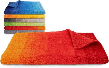 Кольоровий килимок для ванної Dyckhoff-100 органічна бавовна-1500 г / м2 - 544 662 шт. (55 x 65 см, червоний)