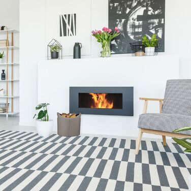 Кошик для дров Relaxdays сірого кольору з штучної шкіри