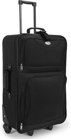 Набір валіз MONZANA® з телескопічним ручками, роликами та культурою, чорний