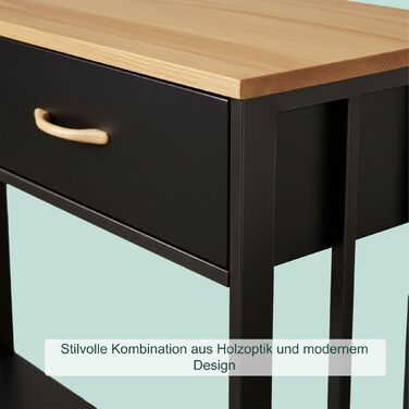 Консольний столик Relaxdays з двома висувними ящиками