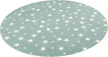 Дитячий ігровий килимок Snapstyle Stars Mint Green Round, 7 розмірів (100 см)