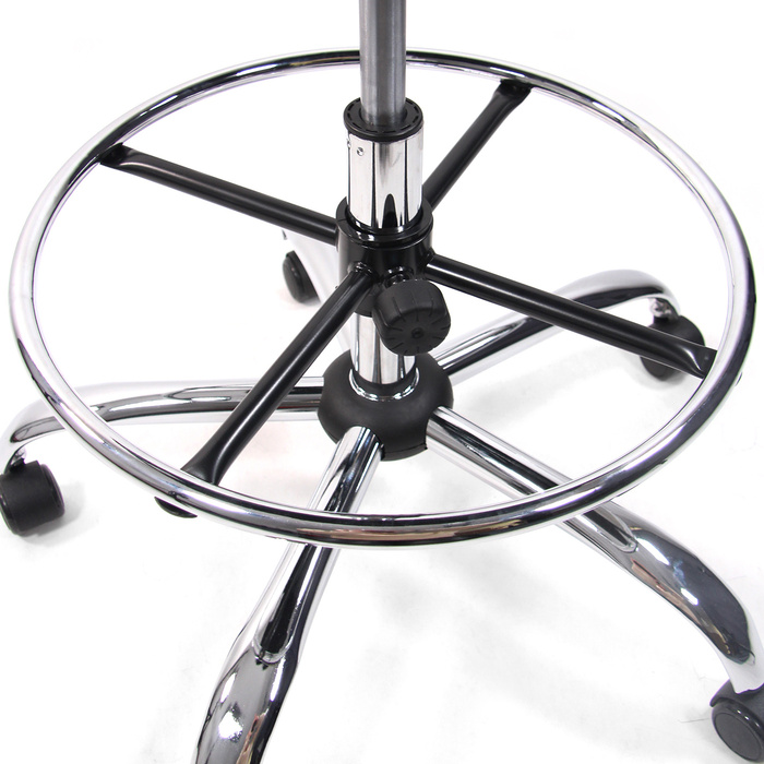 Офісний стілець / табурет VENDO WORK з сітчастою/тканинною оббивкою, чорного кольору, hjh OFFICE