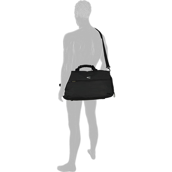 Чоловіча Дорожня сумка camel active, Палермо, одного розміру, чорного кольору, 49x23x30 см, для коротких поїздок, 49x23x30 см