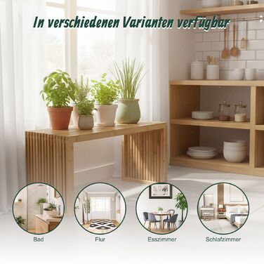 Мінімалістична лавка з бамбука Relaxdays