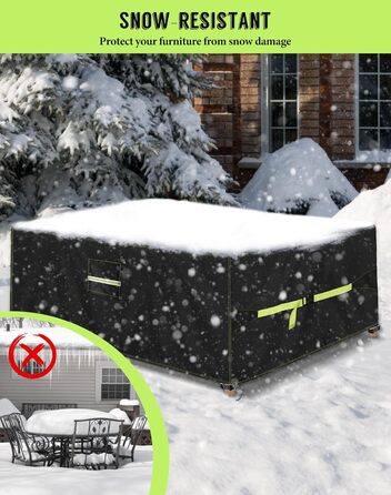 Накладка для садово-патіо меблів зимова, 420D Oxford, 250x150x90 см, водовідштовхуюча, UV-стійка, з вентиляційними отворами