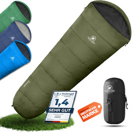 Літній спальний мішок ультралегкий і компактний 750 г з невеликим розміром упаковки Спальний мішок для мумій легкий і теплий 100GSM Спальний мішок для відпочинку на природі, кемпінгу та подорожей (оливковий)