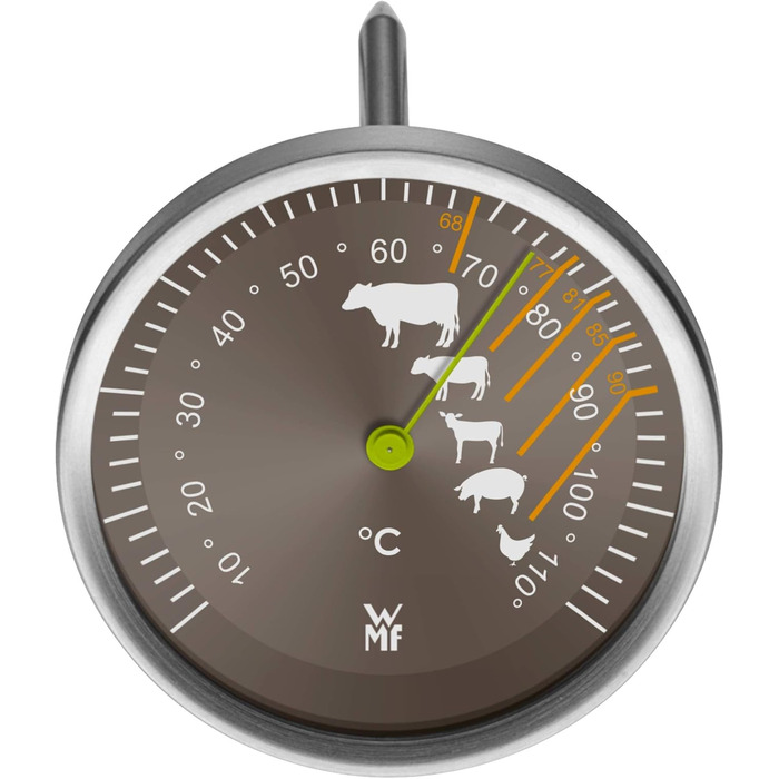 Братер WMF з кришкою, 8,5л, для індукції, Cromargan нержавіюча сталь, з термометром, 41x28,5x18см