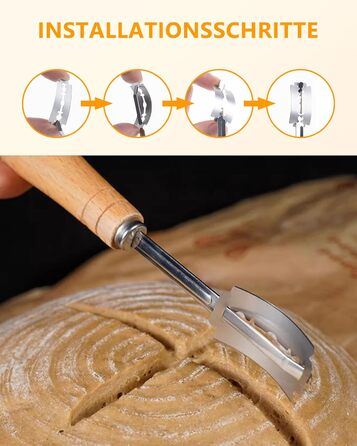 Набір для закваски з ротангу: корзини, скребок, ніж, тканина - повний комплект для початківців та професіоналів