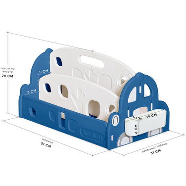 Книжкова полиця Mealux Talee Blue (арт. KD-E162 Blue)
