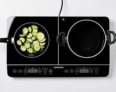 Індидукційна плитка G3 Ferrari Energy, 2000W з цифровим дисплеєм, регулюванням температури, таймером та функцією легкого очищення