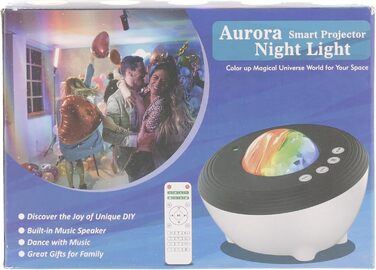 Проектор Aurora Starry Sky з музикою, нічним світлом і звуковою машиною, сумісний з Alexa (синій)