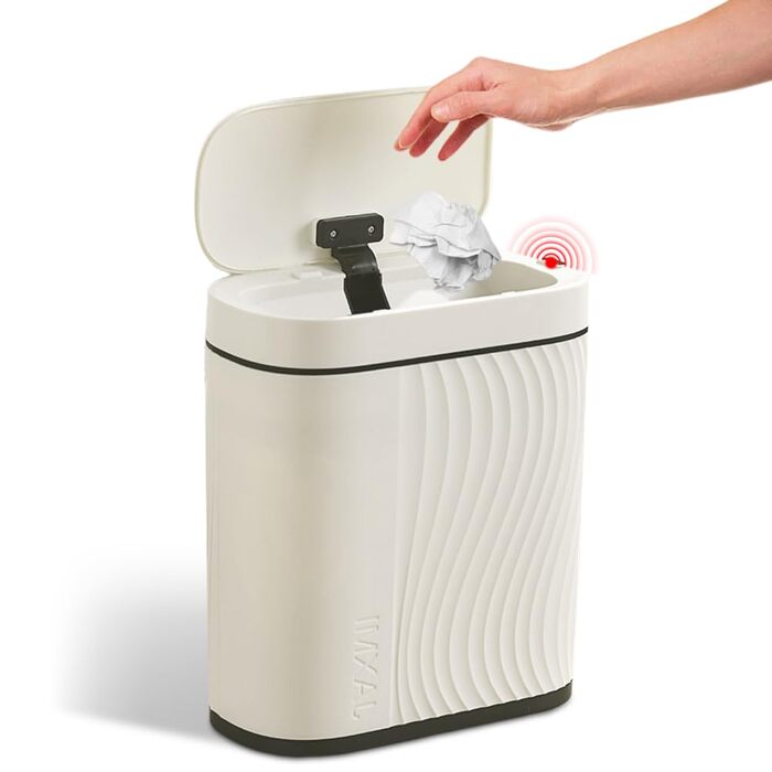 Автоматичний сміттєвий бак Schwarz 8L з сенсором, безшумний, водонепроникний, для ванної кімнати та кухні