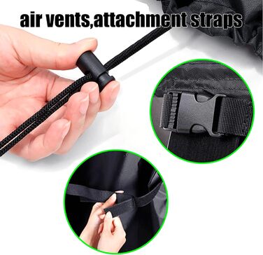 Водонепроникний чохол для садово-патіо меблів 600D Oxford, захист від вітру, пилу, UV-випромінювання (242x162x100 см)