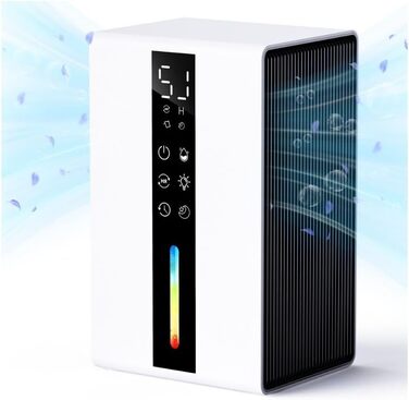 Електричний осушувач повітря з баком для води - 3 швидкості, 2 режими, таймер 48H, авто-стоп, захист від замерзання, для спальні та ванної кімнати (1800 мл)