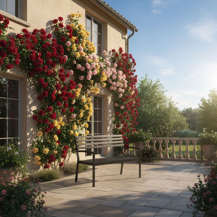 Лавка для саду Relaxdays з WPC та металу