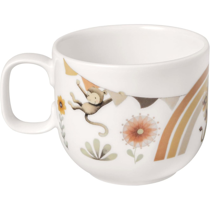 Дитячий набір посуду Villeroy & Boch Boho Kids 'Roar like a lion' (7 предметів), з нержавіючої сталі, для дітей, з мотивом лева та мавпи, преміум-посуд, миється в посудомийній машині, безпечний у мікрохвильовці