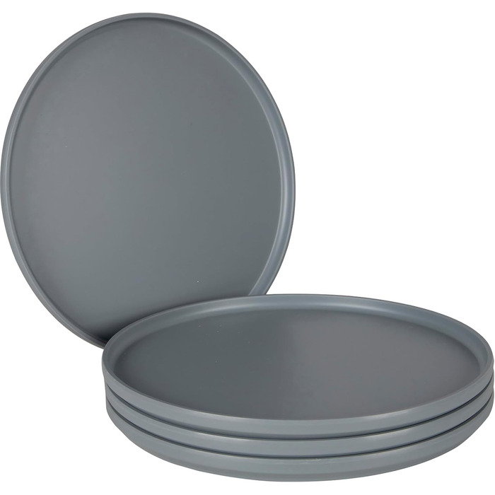 Набір посуду для кемпінгу Bo-Camp Melamin 16 предметів (Тарілки, чашки) сірий