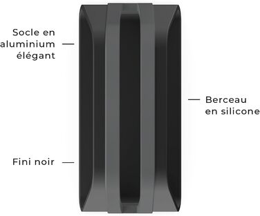 Вертикальна підставка для ноутбука Humancentric: сумісна з MacBook Pro та MacBook Air, чорний колір