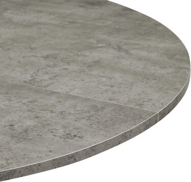 Стіл обідній DUBI Möbel NOA, круглий 110x110 см, для кухні/їдальні, індустріальний дизайн, колір бетону